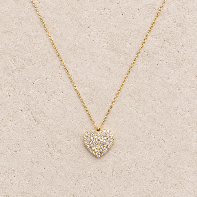 Hartjes Ketting met Strass