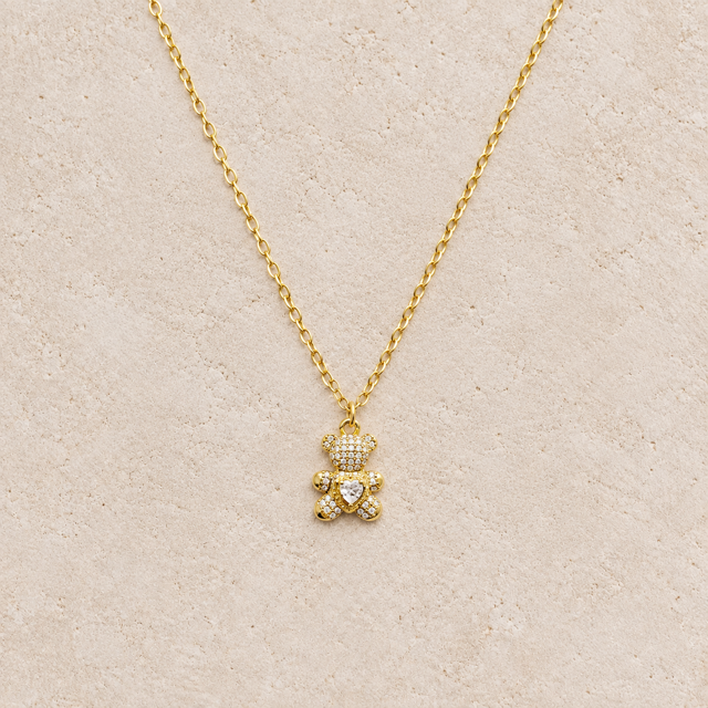 Hartjes ketting met strass voor een feestelijke look