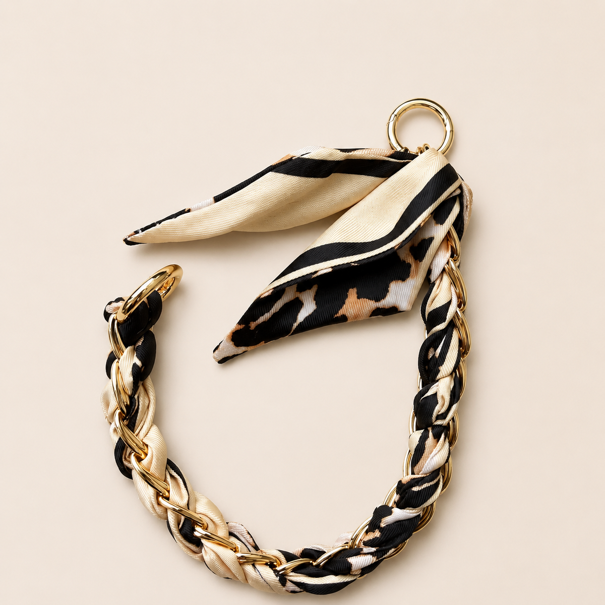 Luxe Telefoonkoord Leopard – Goudkleurig