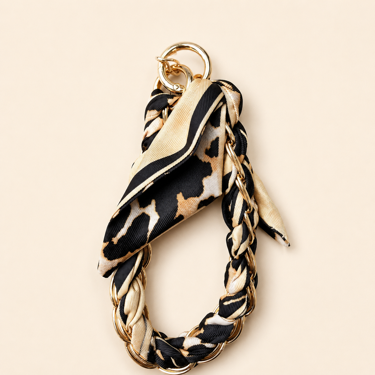 Luxe Telefoonkoord Leopard – Goudkleurig