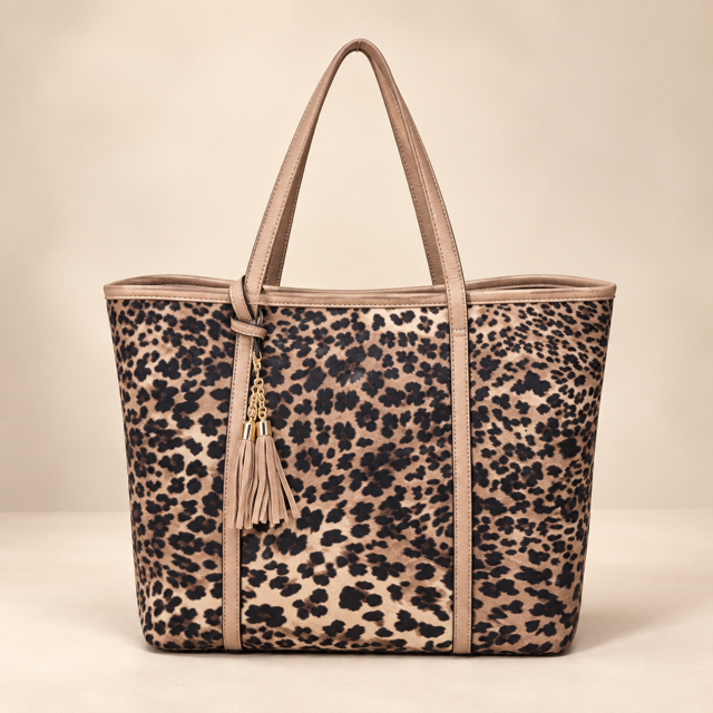Ruime Shopper Met Luipaardprint.