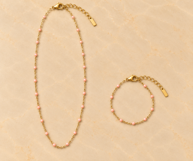 Kleurrijke sieradenset - ketting & armband