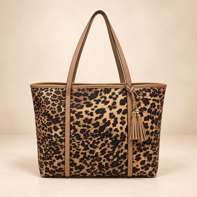 Ruime Shopper Met Luipaardprint.
