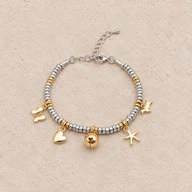 Zilverkleurige bedelarmband Lucky Charms