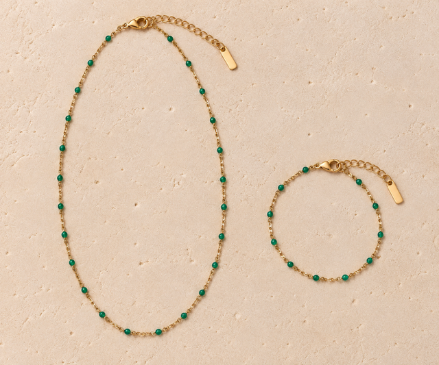 Kleurrijke sieradenset - ketting & armband
