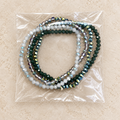 Set Dunne Facet-Kralenarmbandjes - Diverse Kleuren