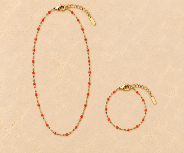 Kleurrijke sieradenset - ketting & armband