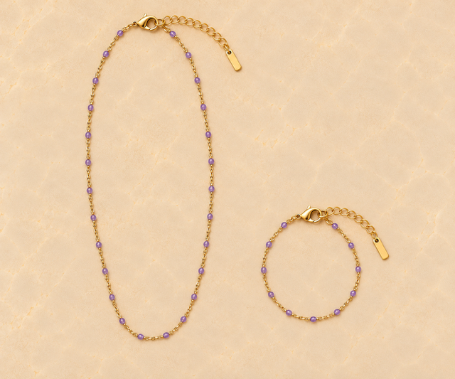 Kleurrijke sieradenset - ketting & armband
