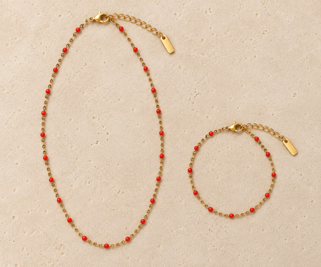 Kleurrijke sieradenset - ketting & armband