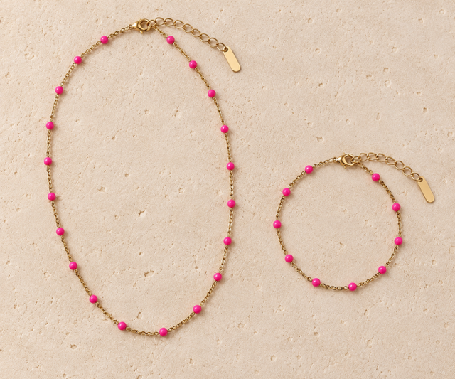Kleurrijke sieradenset - ketting & armband