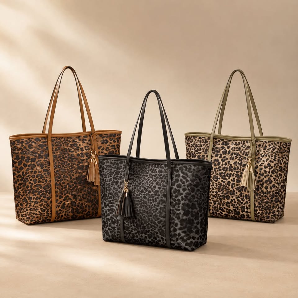 Ruime Shopper Met Luipaardprint.