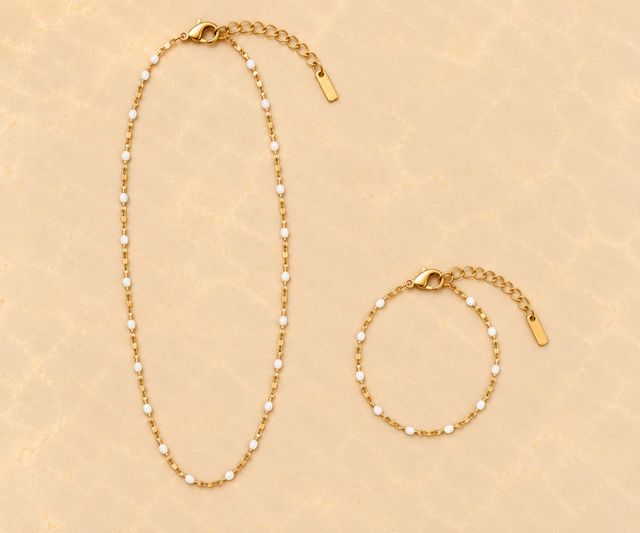 Kleurrijke sieradenset - ketting & armband
